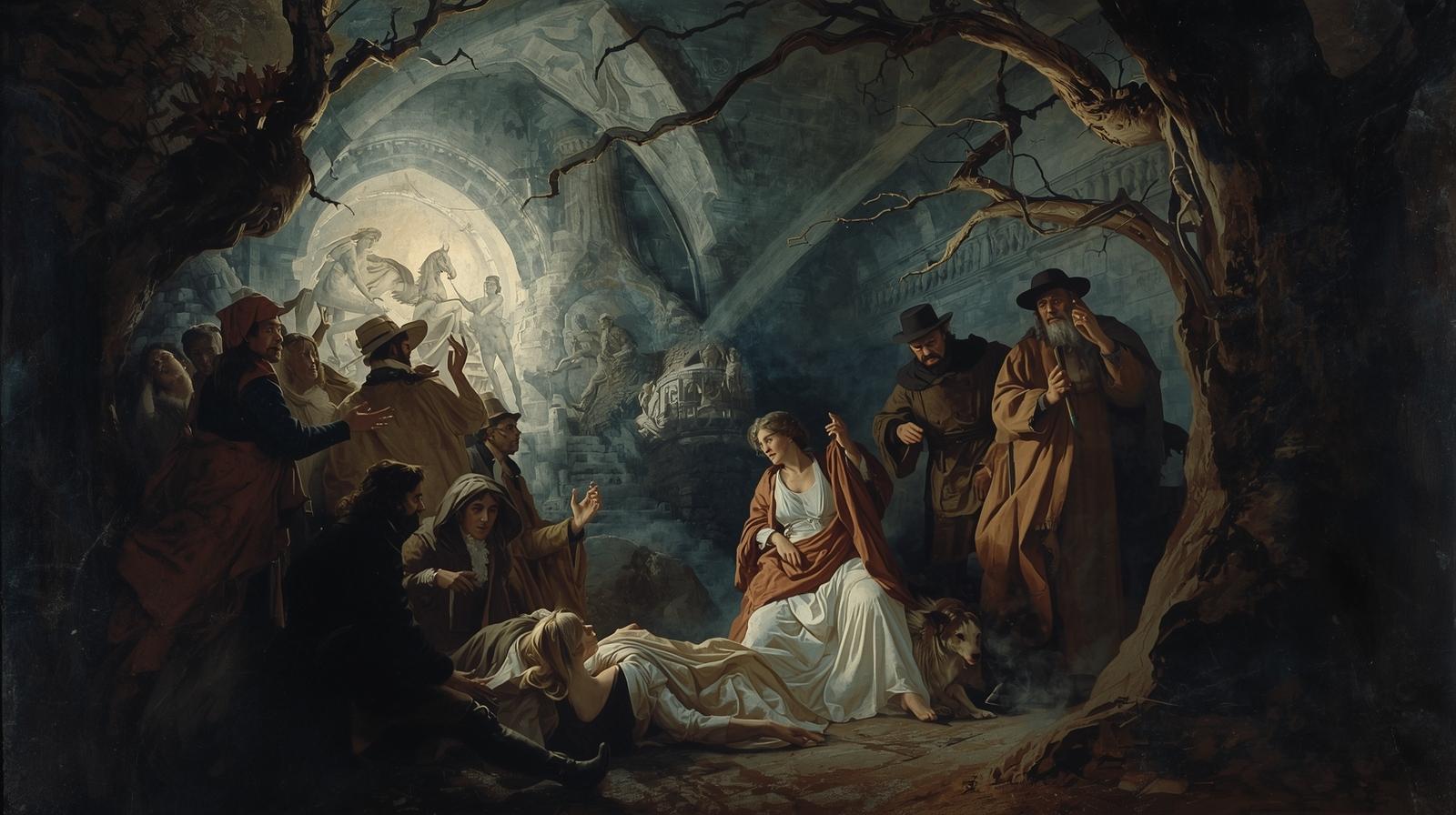 Ilustracja do ksiązki "Dziady cz. II" Adama Mickiewicza