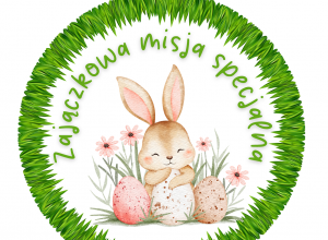 Zajączek z pisankami.