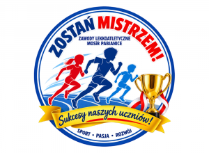 Logo zawodów lekkoatletycznych "Zostań mistrzem"